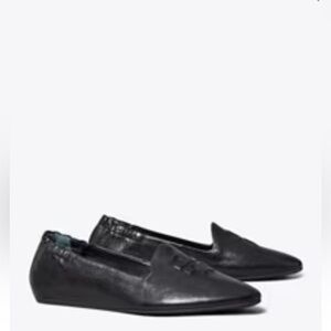 Tory Burch Black Flats Sleek back
